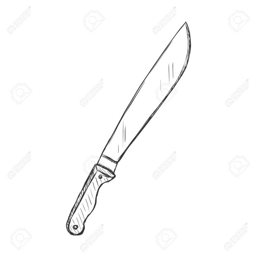 Kitchen Knife Sketch At PaintingValley.com | Explore Collection Of ...