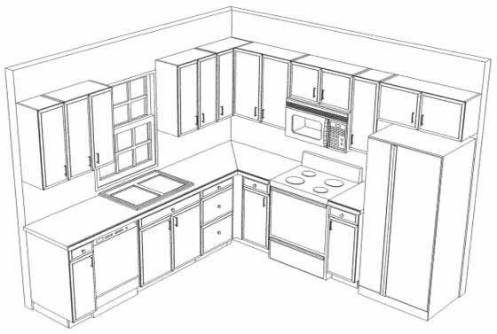 kitchen layout sketch at paintingvalley | explore collection of