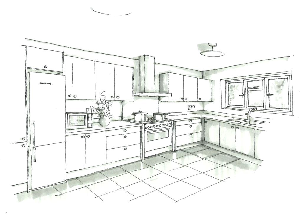 Kitchen Layout Sketch 24 