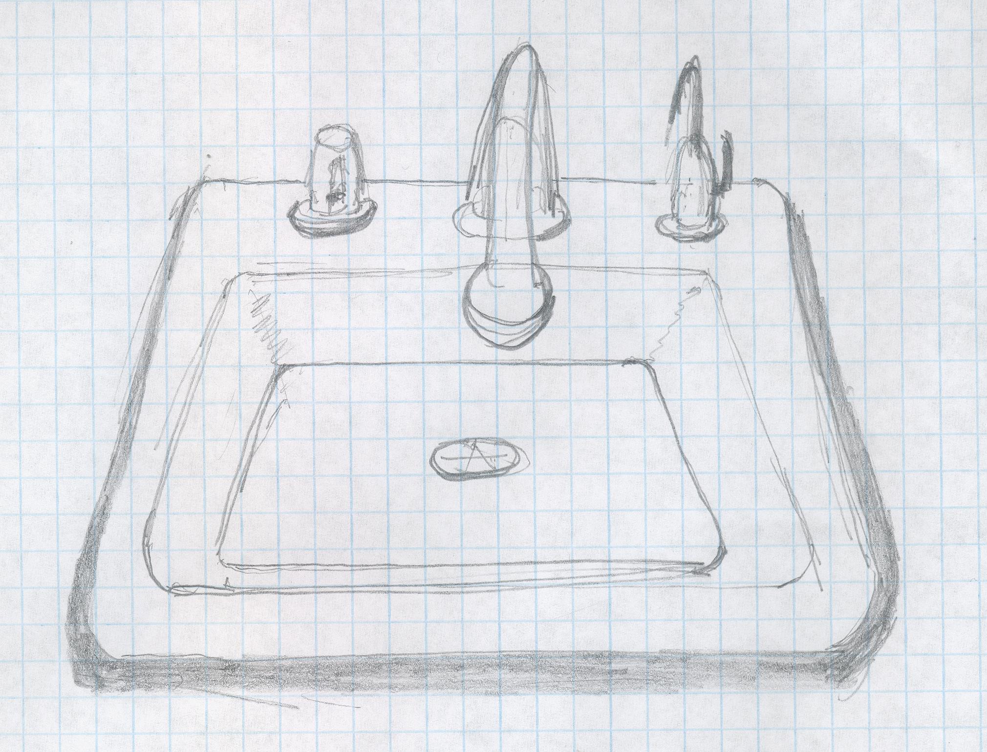 sketch of a kitchen sink