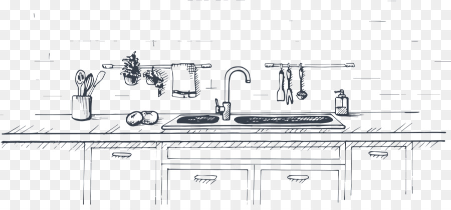 Kitchen Sink Sketch at PaintingValley.com | Explore collection of