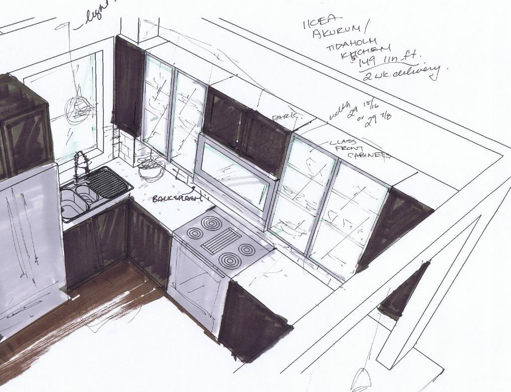 1024x786 Kitchen Design Sketch Decor Classy Top House Of Paws - Kitchen Sketch