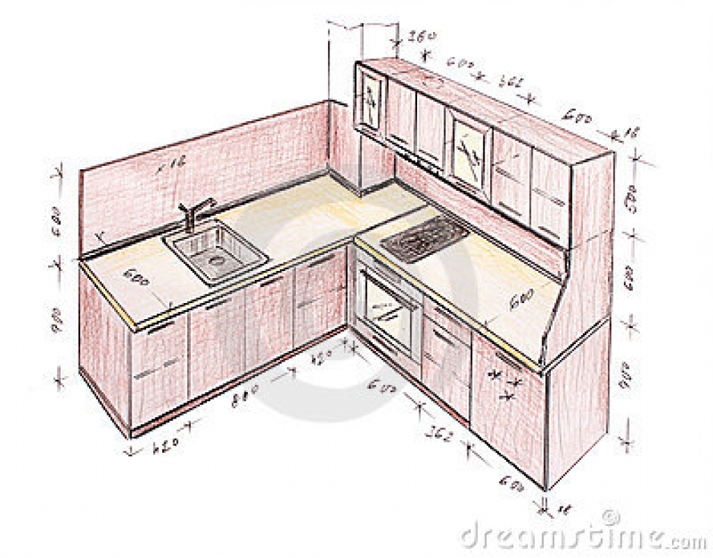 1024x801 Kitchen Design Sketch Free Kitchen Drawing At Getdrawings Free For - Kitchen Sketch