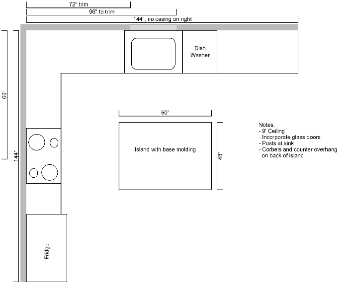 696x568 Measurements Amp Sketch Guide - Kitchen Sketch