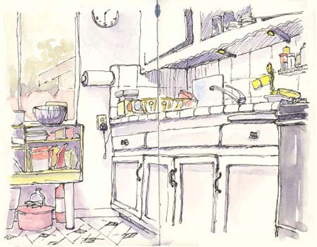 450x351 In The Kitchen Sketching And Sketchbooks - Kitchen Sketch