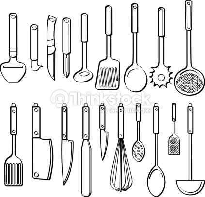 423x406 Drawn Kitchen Kitchen Tool - Kitchen Utensils Sketch