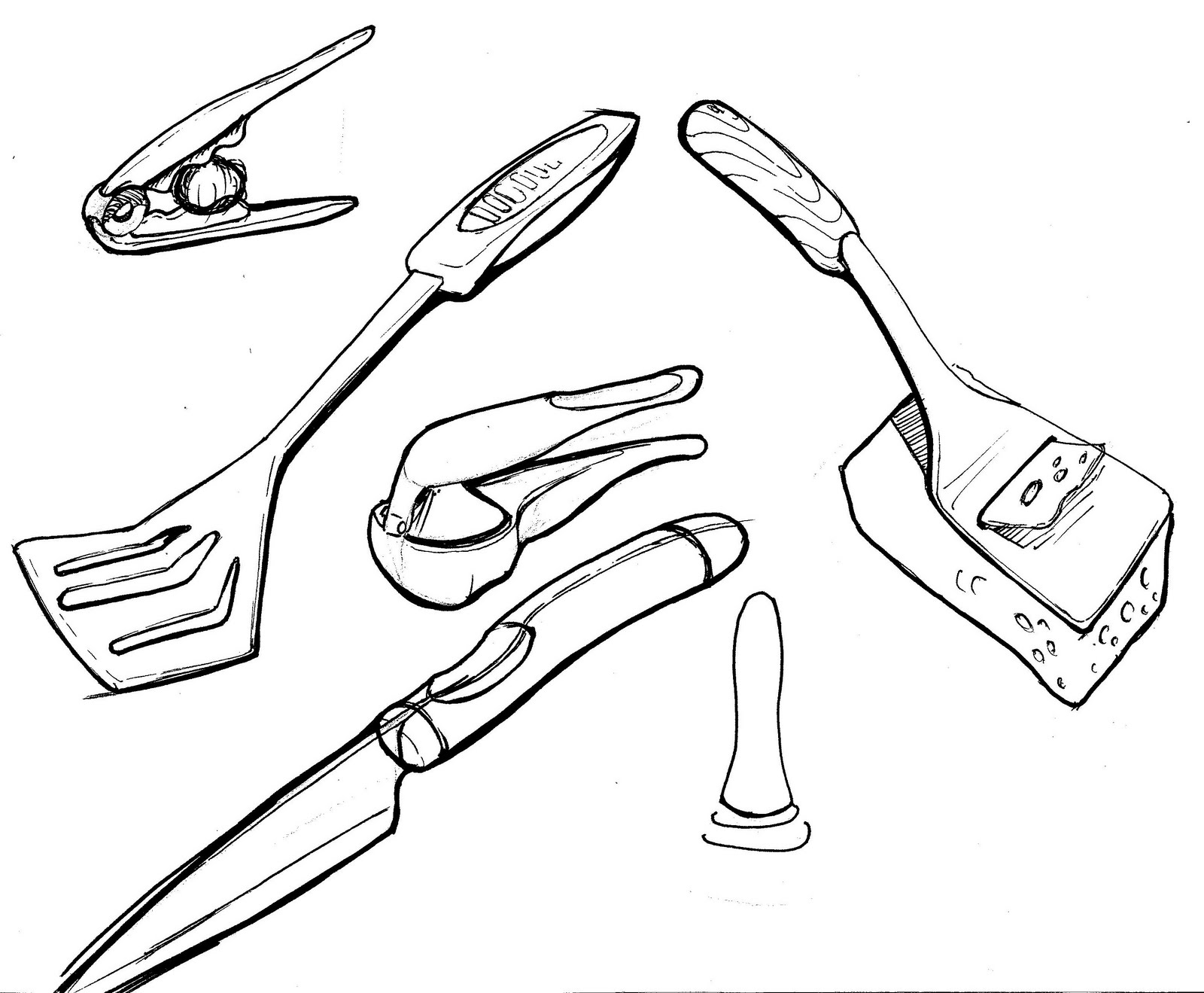 1600x1319 My Sketch Journal Kitchen Utensils - Kitchen Utensils Sketch