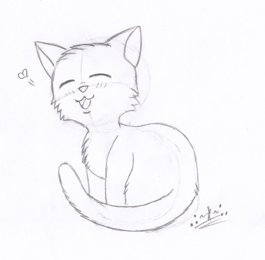 902x885 Gimp Tutorial Kitten Sketch By Arianatheechidna - Kitten Sketch