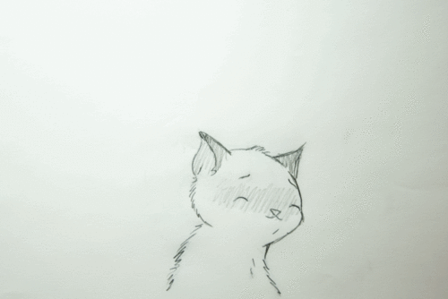 500x334 Cute, Cat, Drawing, Kitten, Sketch Find, Make Amp Share Gfycat Gifs - Kitten Sketch