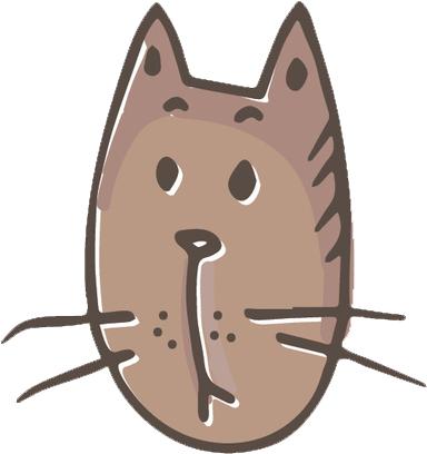 384x408 Cute Kitty Cat Face Cartoon Sketch Emoji - Kitty Cat Sketch