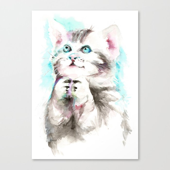 700x700 Happy Prayig Kitty - Kitty Cat Sketch