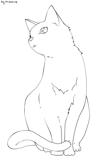 308x500 Kitty Cat Sketch By Moonie Studio By Oomoonieoo - Kitty Cat Sketch