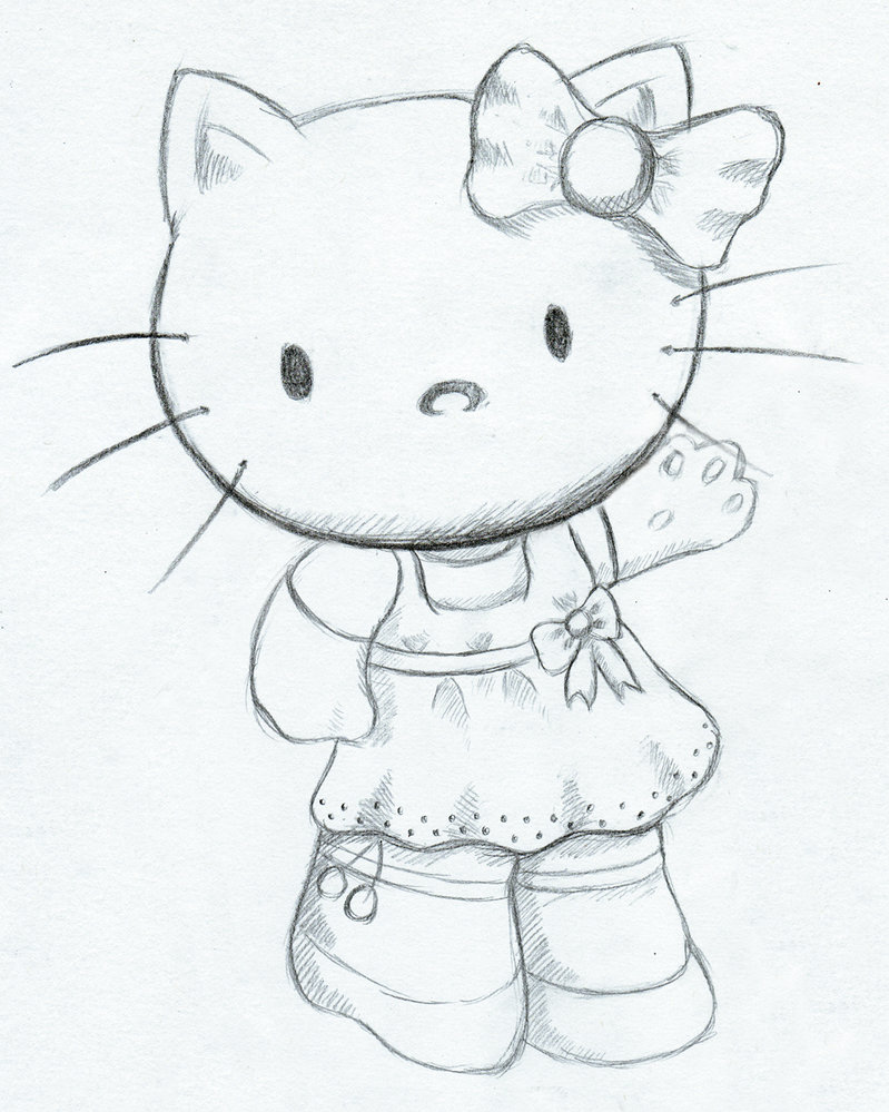 Рисунки карандашом Кити
