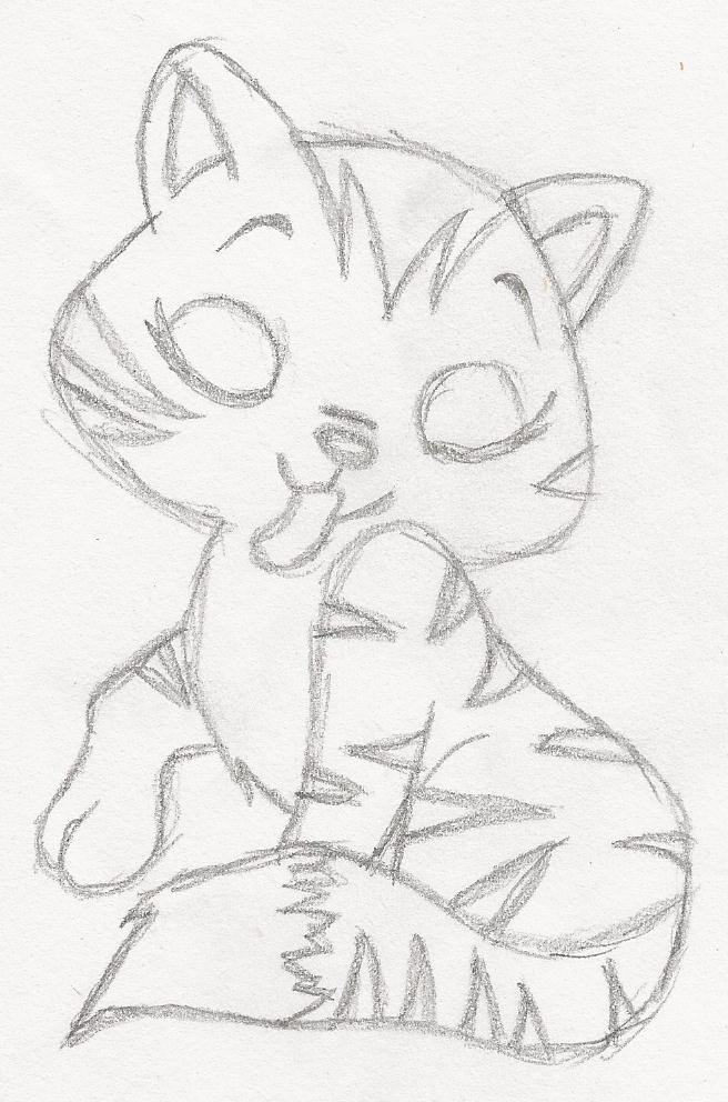 Kitty Sketch At Paintingvalley.com 