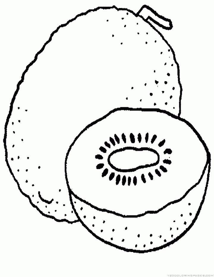 720x930 Kiwi Fruit Coloring Pages - Kiwi Fruit Sketch