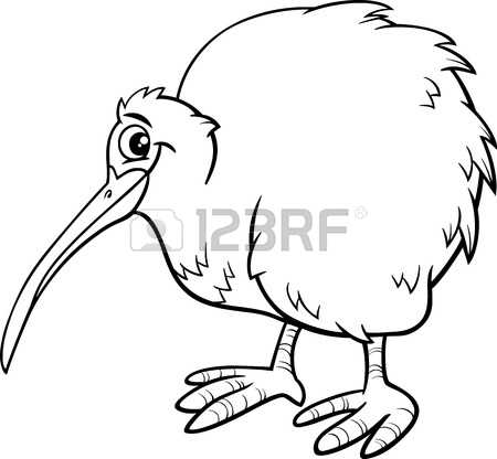 450x416 Kiwi Bird Clipart Sketch 8 - Kiwi Sketch