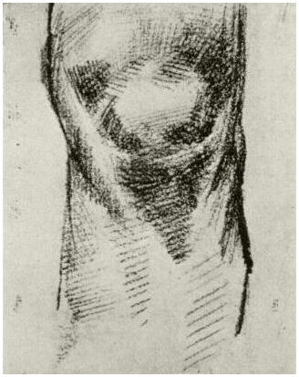 328x413 Sketch Of A Knee By Vincent Van Gogh - Knee Sketch