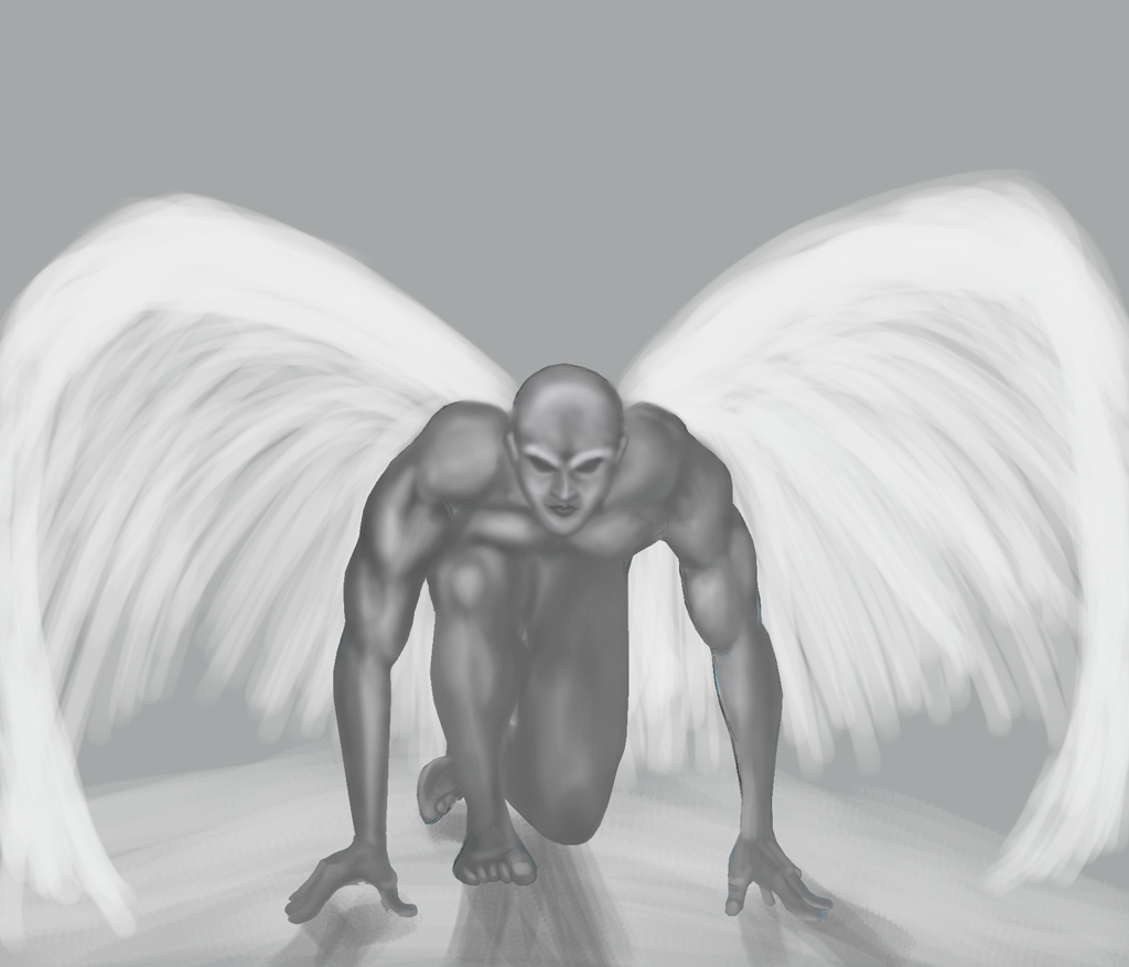 1024x877 Blood Shadows M41 Wip Sanguinor Conversion - Kneeling Angel Sketch
