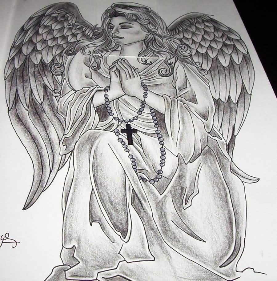 Kneeling Angel Sketch at Explore collection of