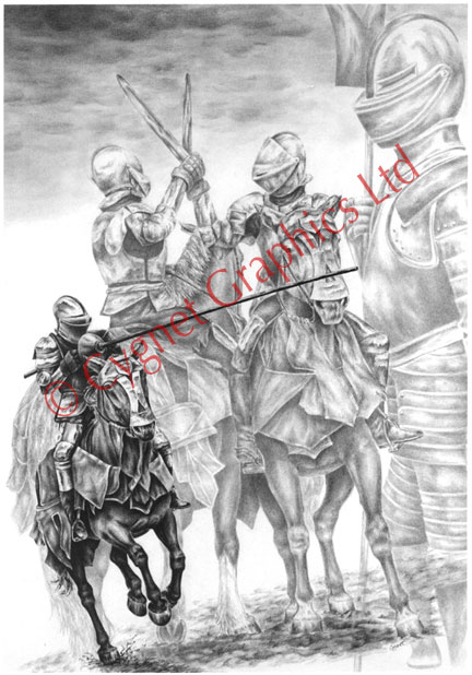432x618 Horse Drawings And Art Prints Equine Artwork And Pencil Sketches - Knight On Horse Sketch