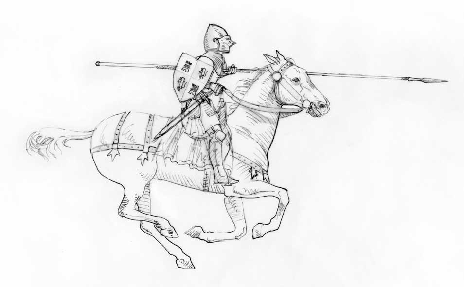 954x590 Praxinoscope Galloping Warhorse Film Storyboards - Knight On Horse Sketch