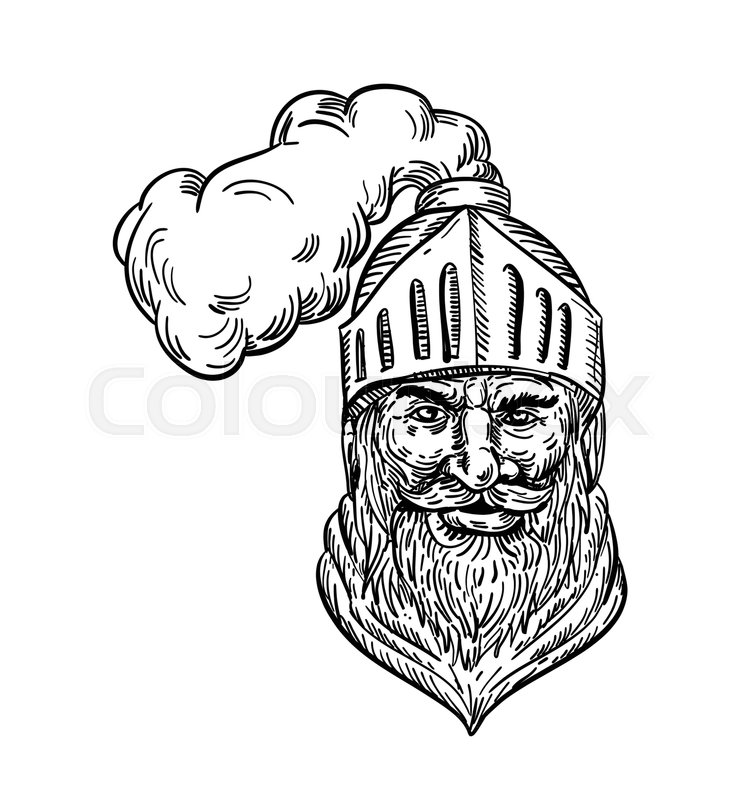 753x800 Drawing Sketch Style Illustration Of An Old Knight, Medieval - Knight Sketch