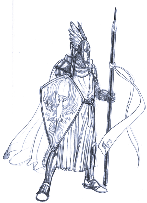 600x827 Art Knight Sketch By Aegyptian - Knight Sketch
