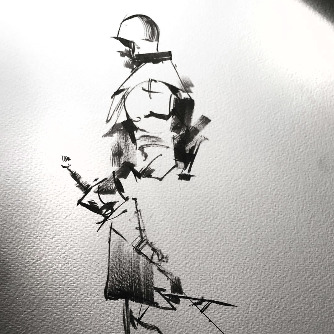 1080x1080 Artstation - Knight Sketch