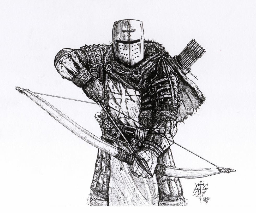981x815 Templar Knight Sketch By Archtemplar96 Knights Templar In 2018 - Knight Sketch