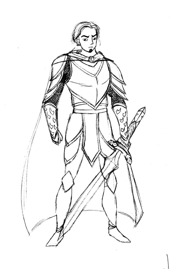 717x1114 The Knight Sketch By Sianalaurie - Knight Sketch