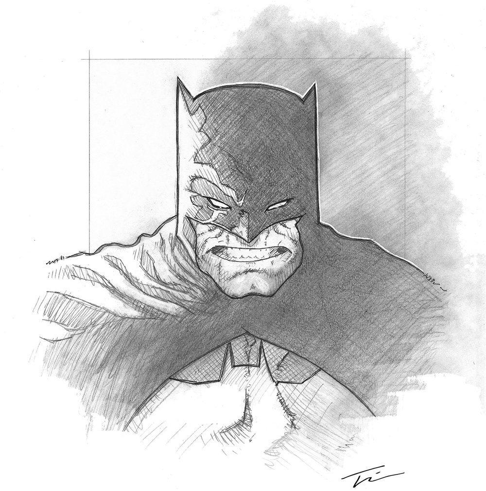 1000x1011 Dark Knight Sketch Isc - Knight Sketch