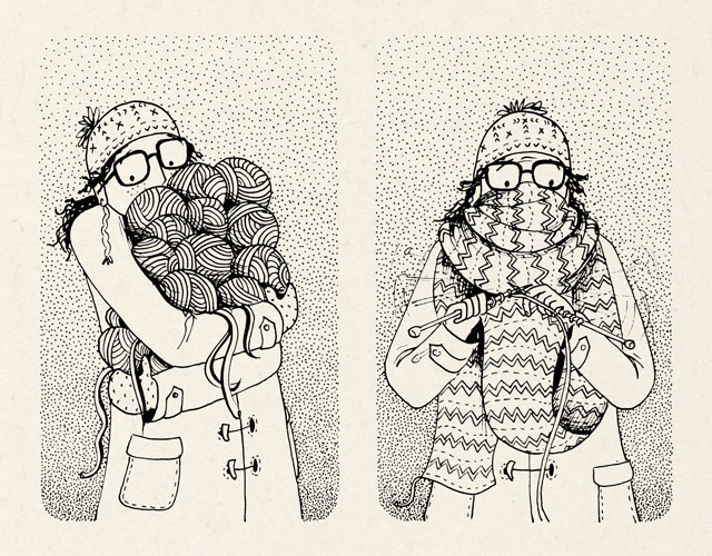 640x500 Crafting Katie Green Bean - Knitting Sketch