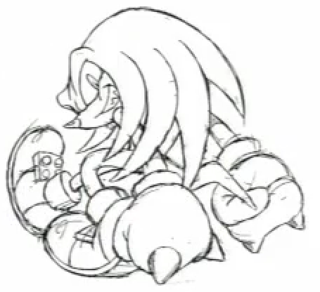 455x416 Image - Knuckles Sketch
