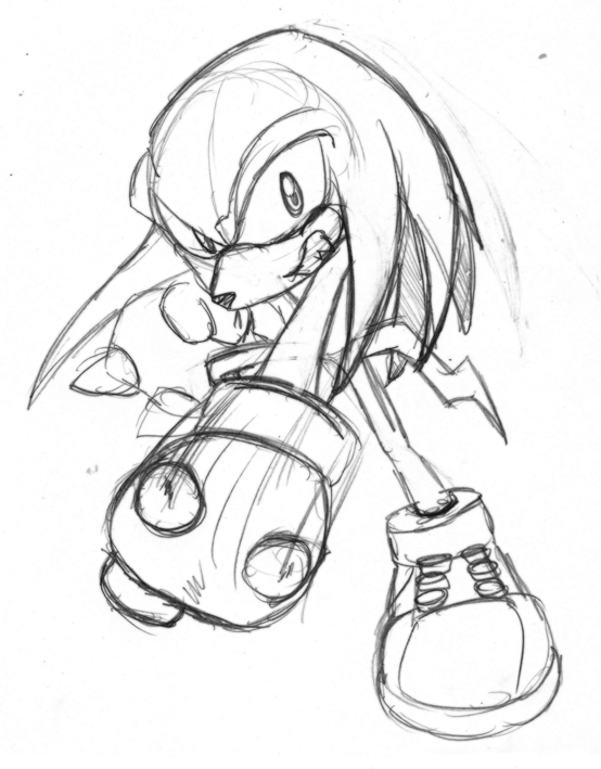 554x709 Knuckles Sketch By Rongs1234 - Knuckles Sketch