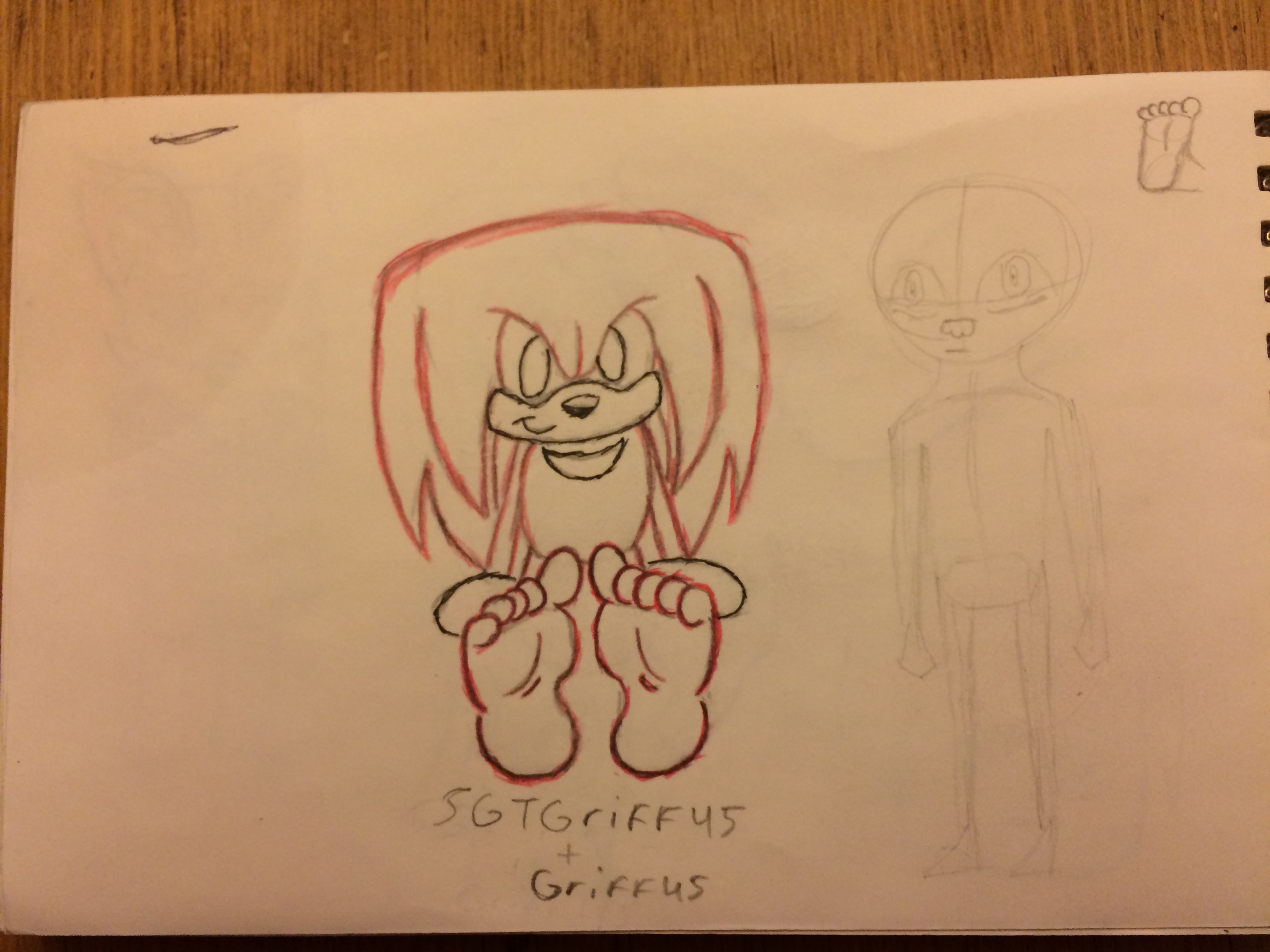 3264x2448 Knuckles Sketch By Griff45 - Knuckles Sketch