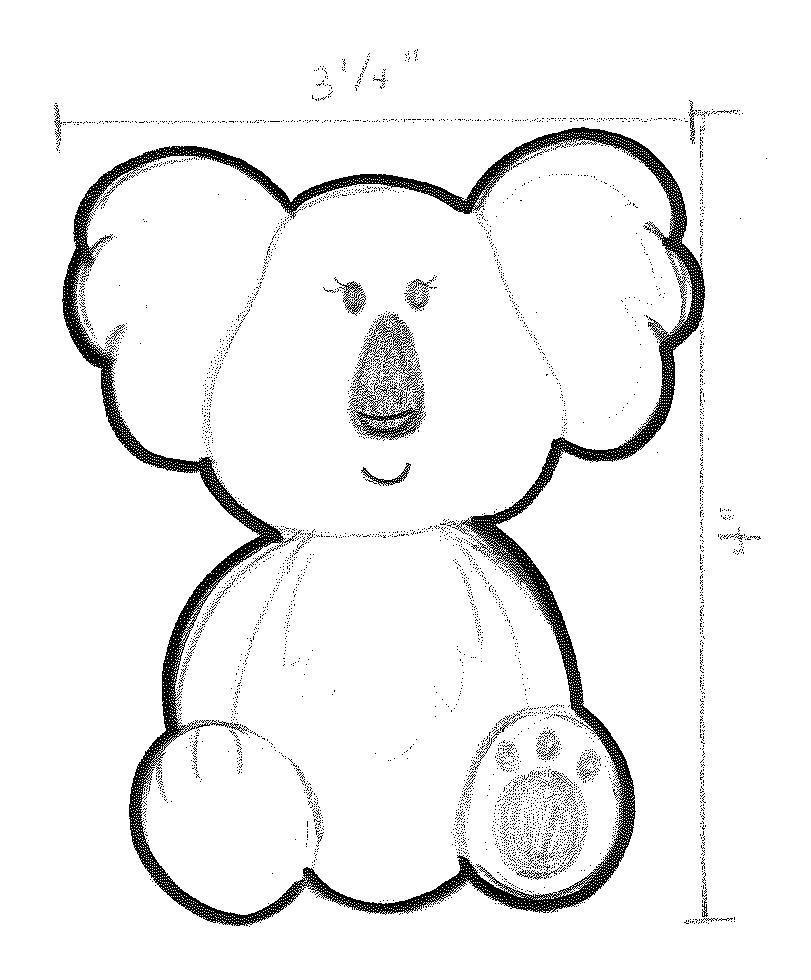 811x980 Flour Box Bakery How To Decorate A Koala Cookie - Koala Bear Sketch