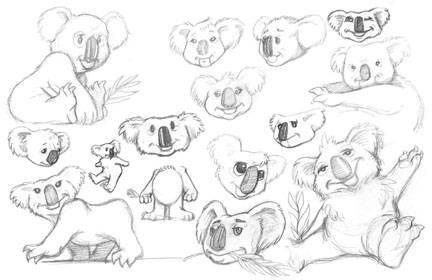 432x280 Koala Bear Sketches 1 By Wilsonwjr - Koala Bear Sketch