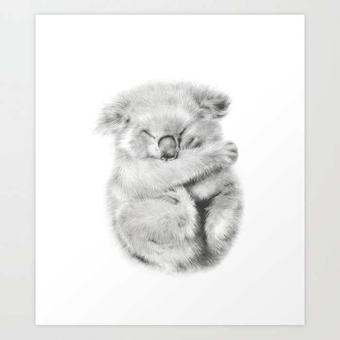 700x700 Koala Bear Art Print By Tothemoon Society6 - Koala Bear Sketch