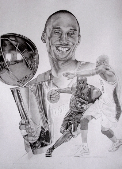 398x550 Portrait Of Kobe Bryant By Klsadako On Stars Portraits - Kobe Bryant Sketch