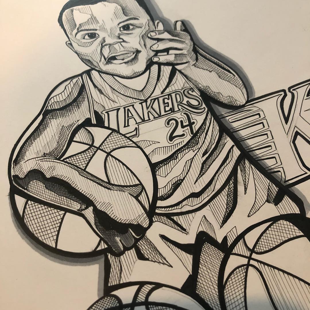 1080x1080 Kobe Lakers Sketch On Instagram - Kobe Sketch