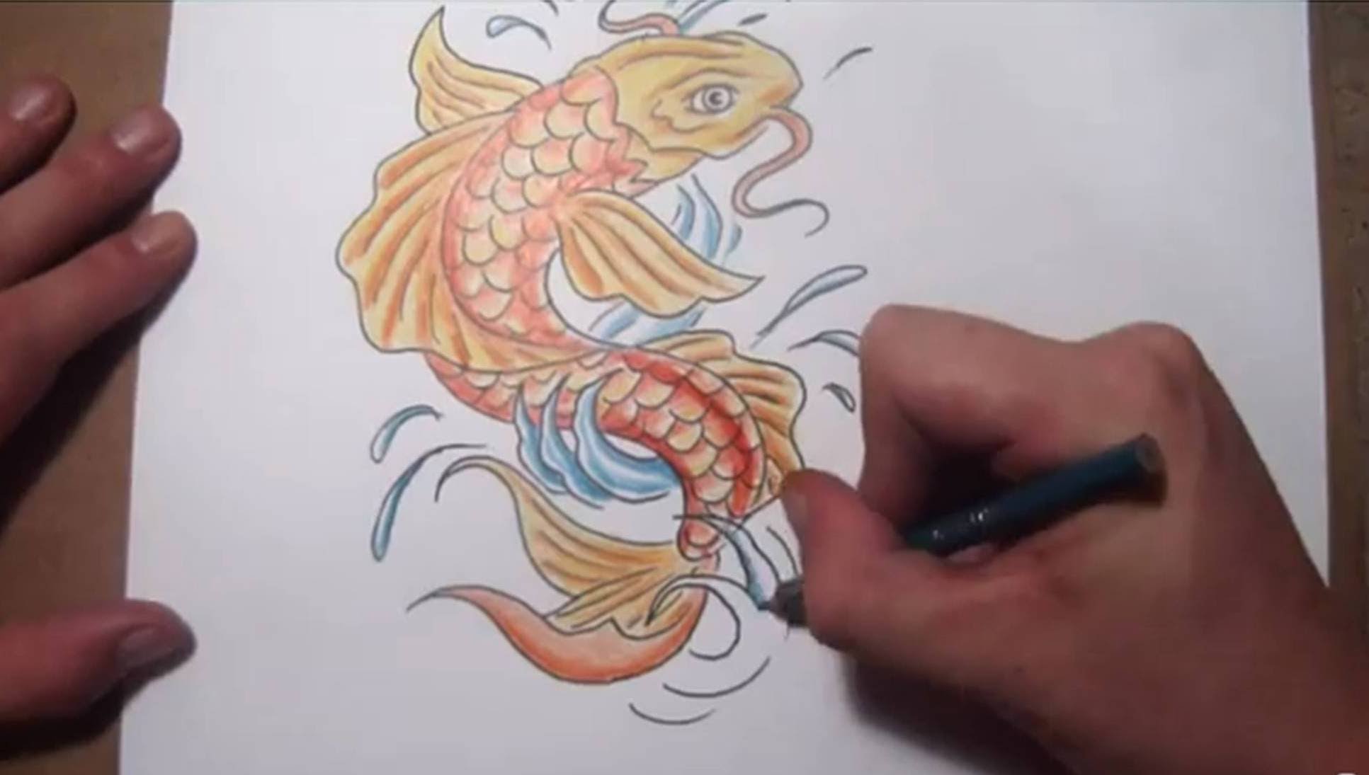 1933x1095 How To Draw A Koi Fish Tattoo Design - Koi Fish Sketch