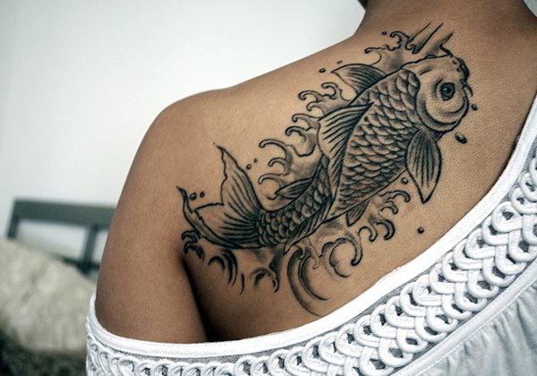 600x420 50 Awesome Fish Tattoo Designs Art And Design - Koi Fish Tattoo Sketch