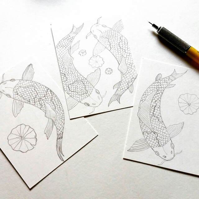 640x640 Koi Pond Wip Carve Amp Draw - Koi Pond Sketch