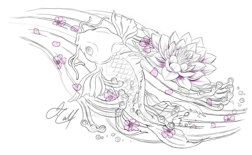 1024x630 Koi Sketch By Jay5204 - Koi Sketch