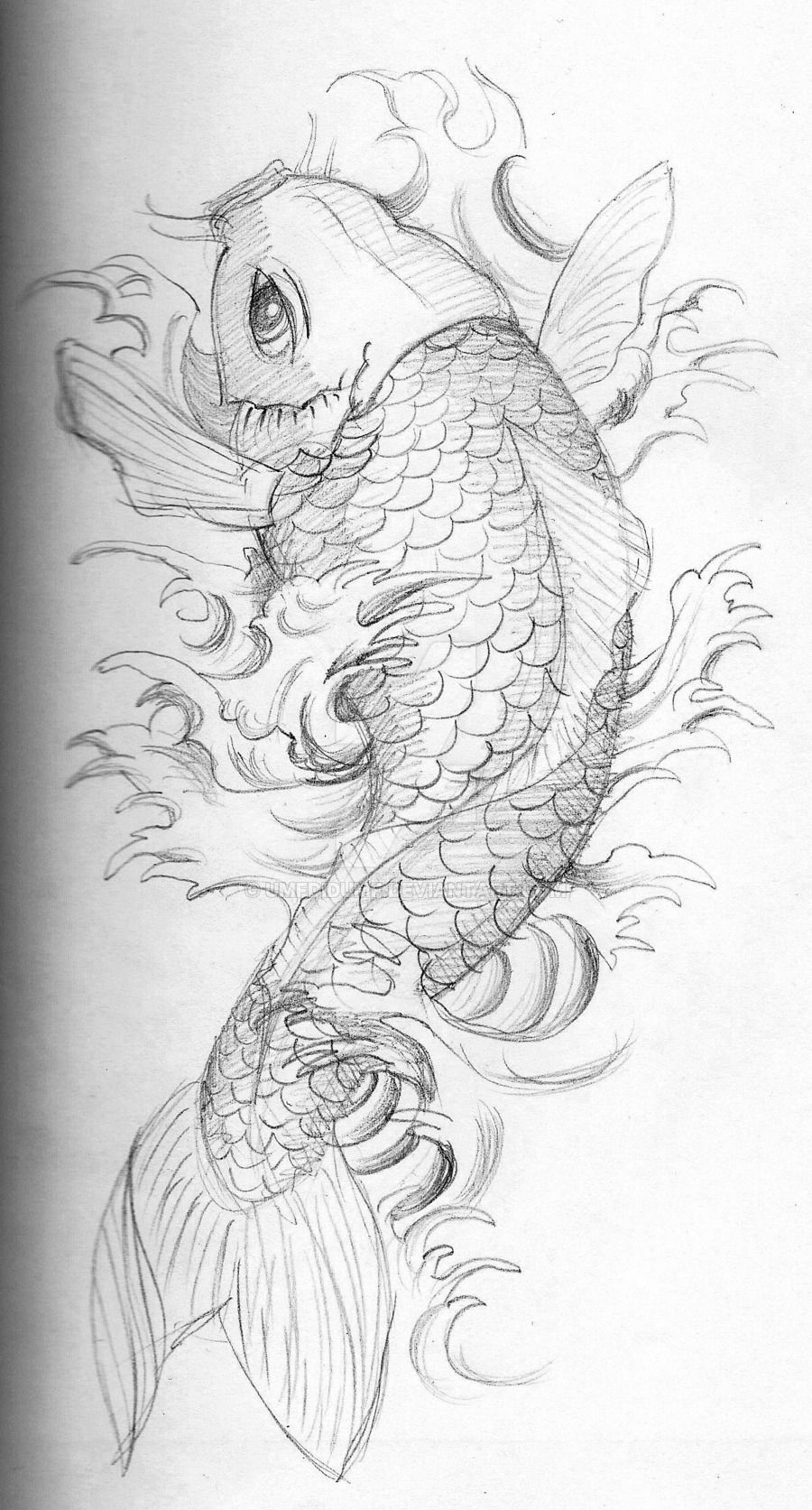 900x1673 Koi Sketch By On @ Sketch - Koi Sketch