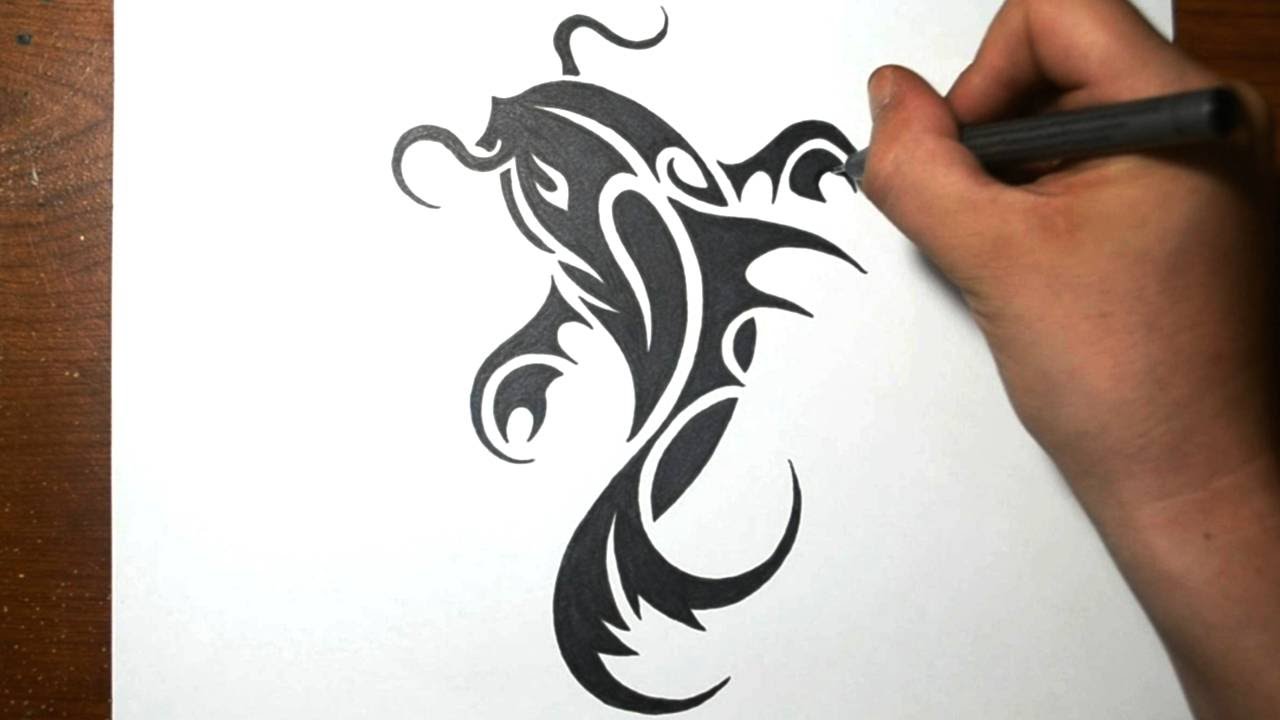 1280x720 How To Draw A Koi Fish - Koi Sketch Tattoo