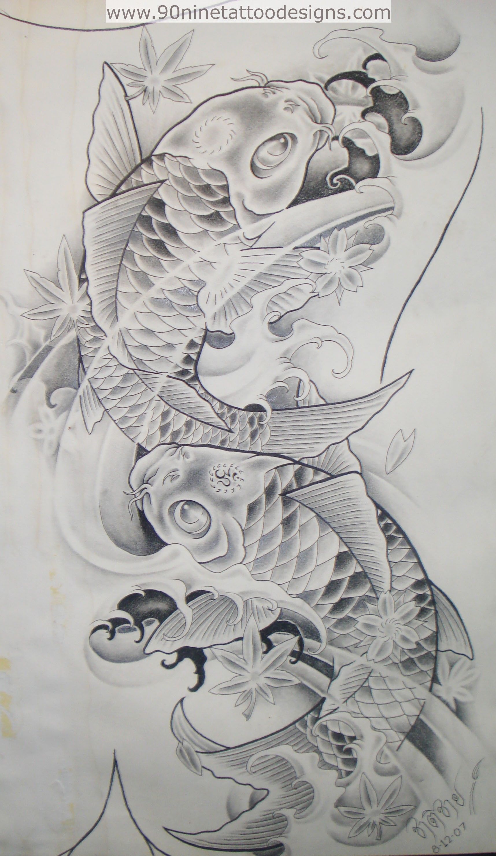1716x2958 Tattoo Sketches From Our Tattoo Art Tattoos - Koi Sketch Tattoo