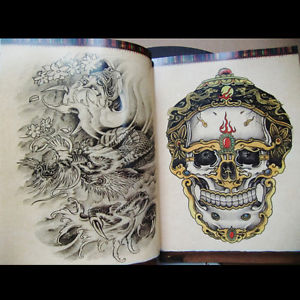 300x300 The Oriental Style Tattoo Flash Sketch Book C Skull Ghost Dragon - Koi Sketch Tattoo