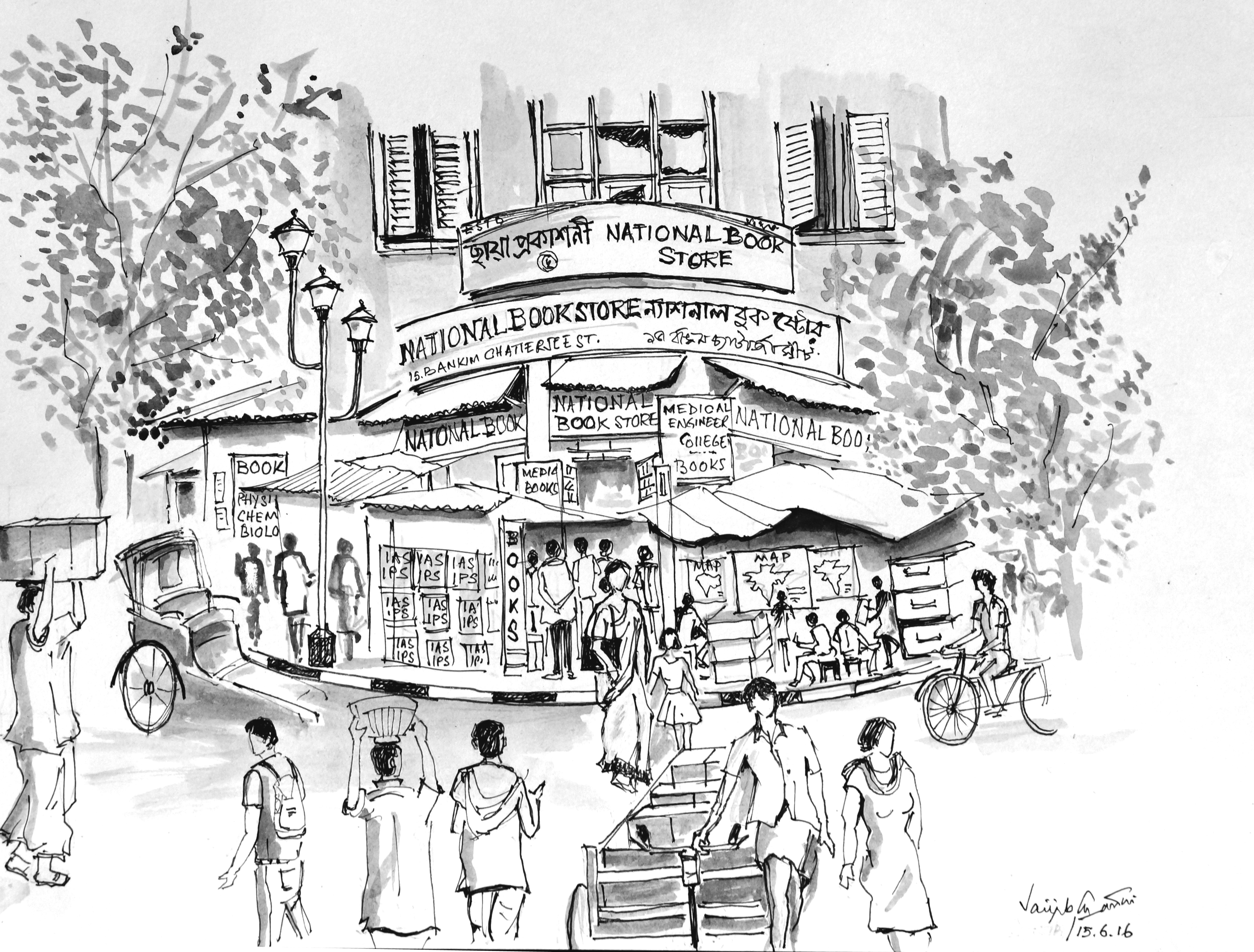 4843x3676 Portraits Of Kolkata Sanjib Writes - Kolkata Sketch