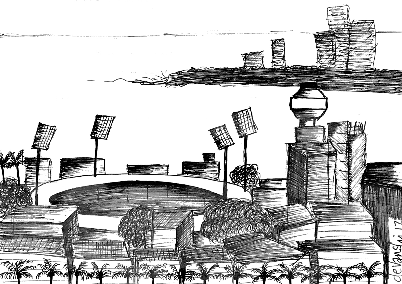 1400x990 Sketches On Behance - Kolkata Sketch